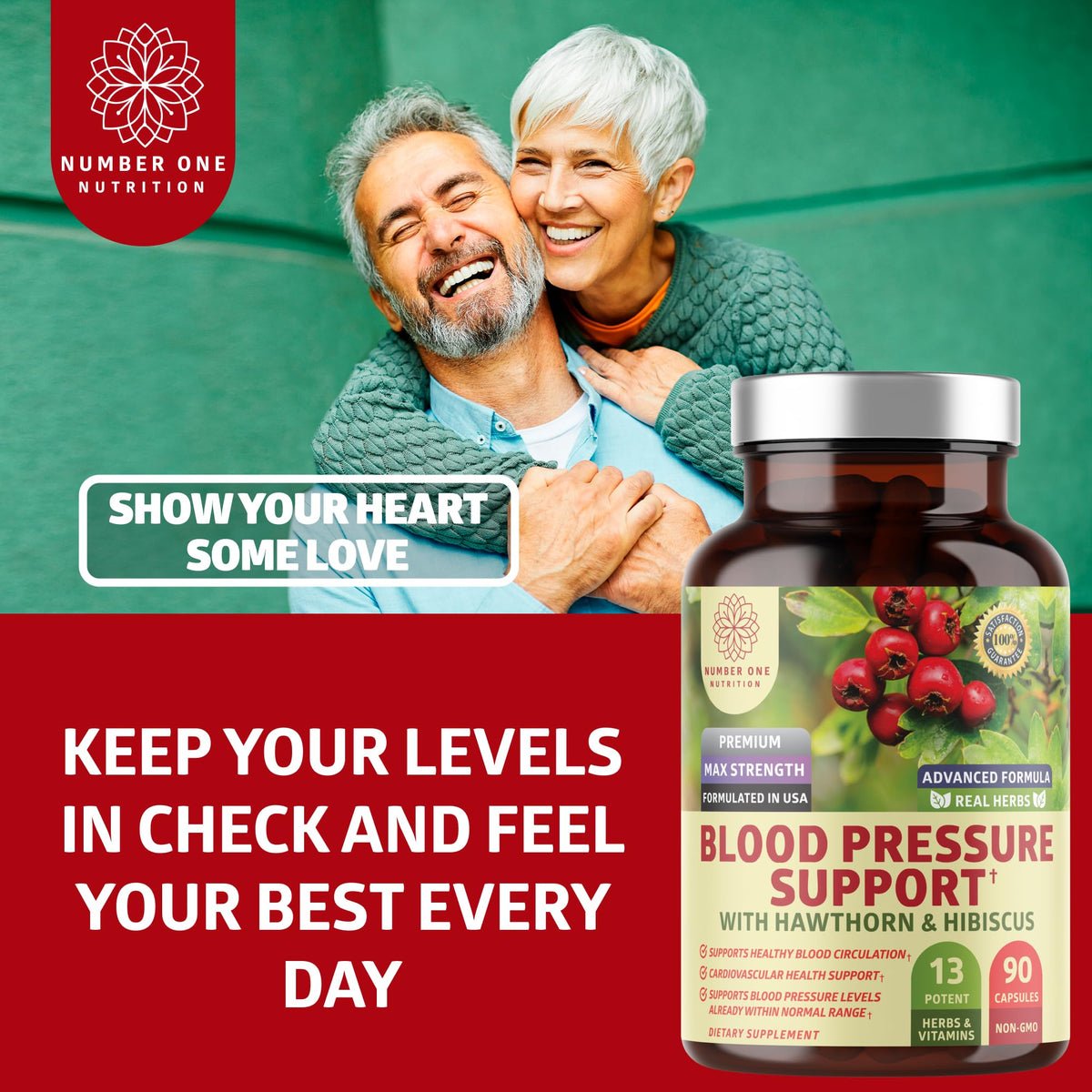 Number One Nutrition 2-Pack N1N Premium Blood Pressure Support