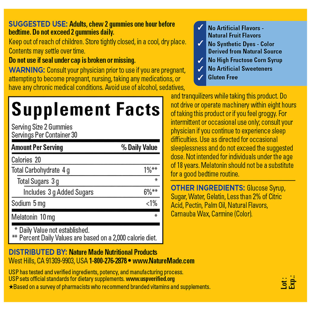 Nature Made Melatonin 10 mg