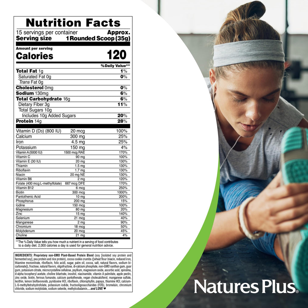 NaturesPlus SPIRU-TEIN Shake - Spirulina Protein Powder - Plant Based