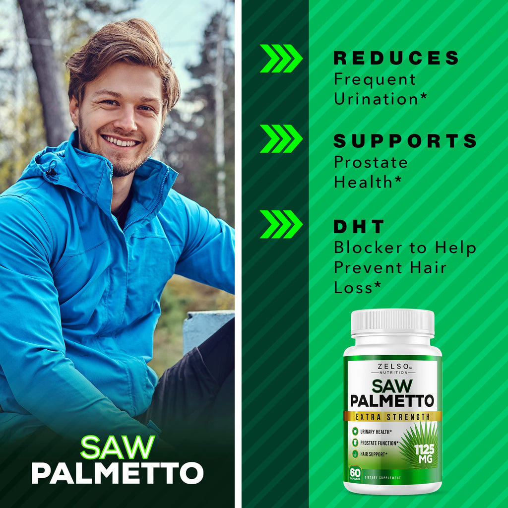 ZELSO Saw Palmetto 3:1 Prostate & Hair Growth Support - 120 Capsules - image 4