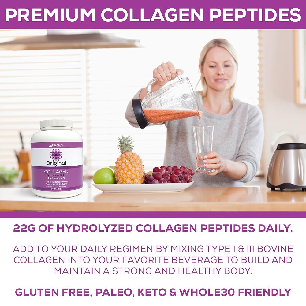 Step Above Proteins Original Collagen Peptides Powder - 92 Oz - image 4
