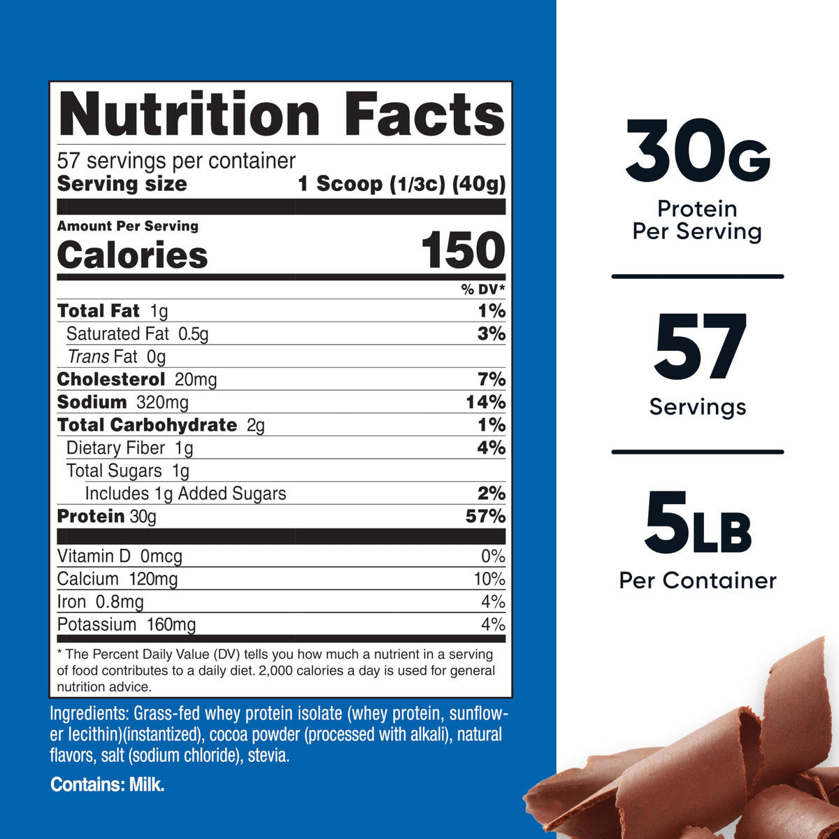 Nutricost Grass-Fed Whey Protein Isolate - Non-GMO