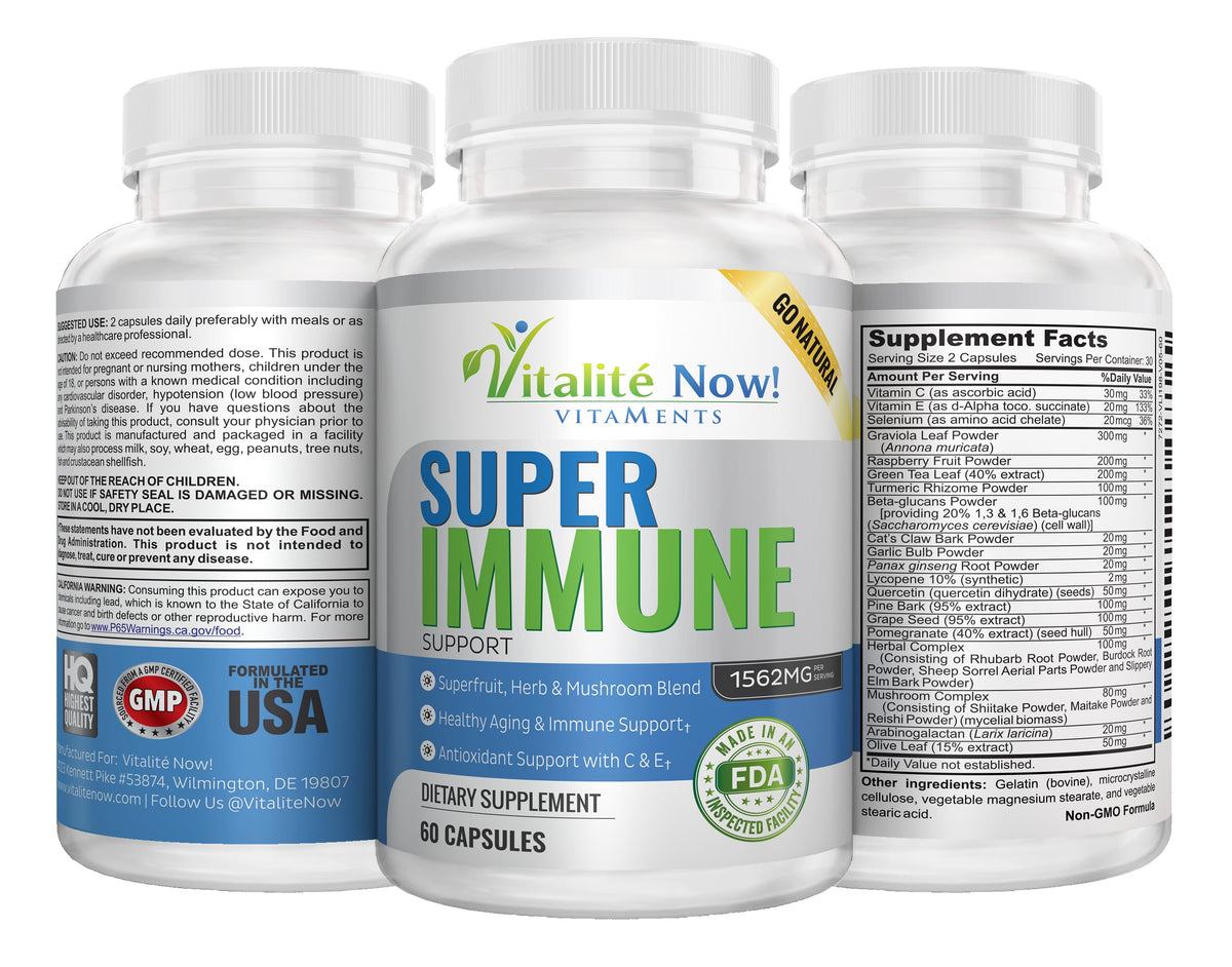 Vitalité Now! Super Wellness Immune Booster with Quercetin - 60 Capsules - image 2