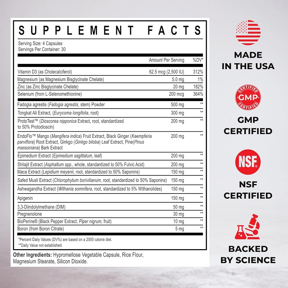 Enhanced Labs Top T Testosterone Booster - 120 Capsules - image 4