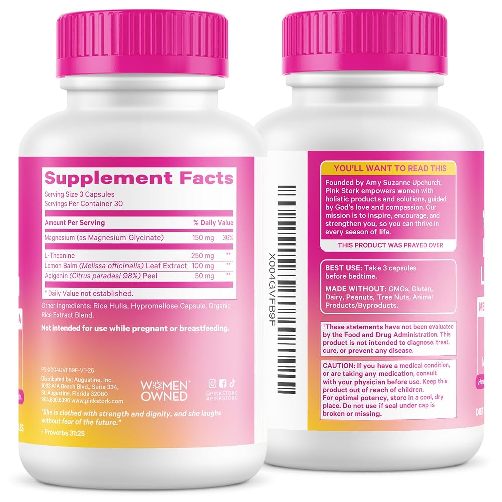 Pink Stork Magnesium Glycinate Sleep Support - 90 Capsules - image 9