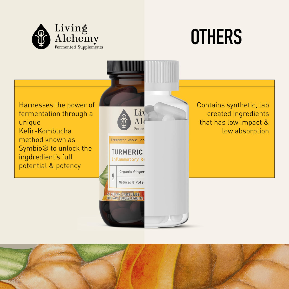 Living Alchemy Fermented Turmeric - 60 Capsules - image 6