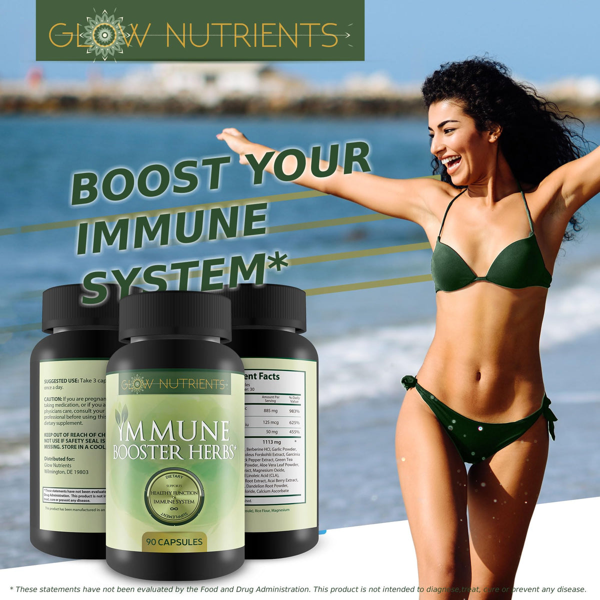 Glow Nutrients Immune Booster Herbs with Vitamin C - 25 Ingredients - image 5