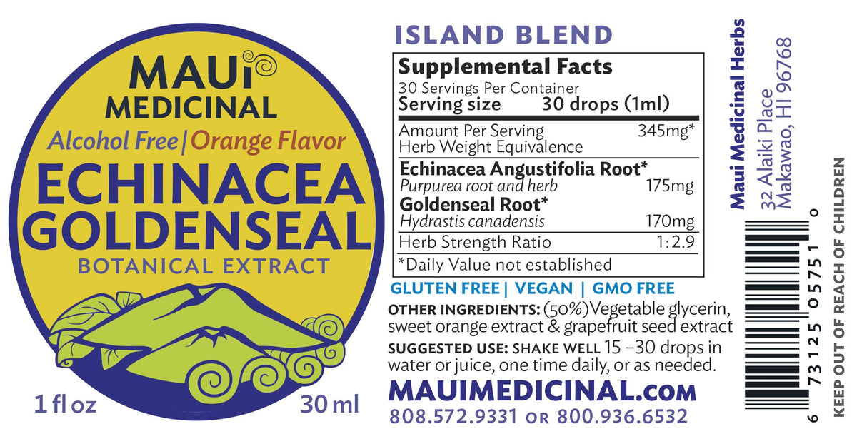 Maui Medicinal Herbs Echinacea Goldenseal Extract - 1 Fl Oz - image 5