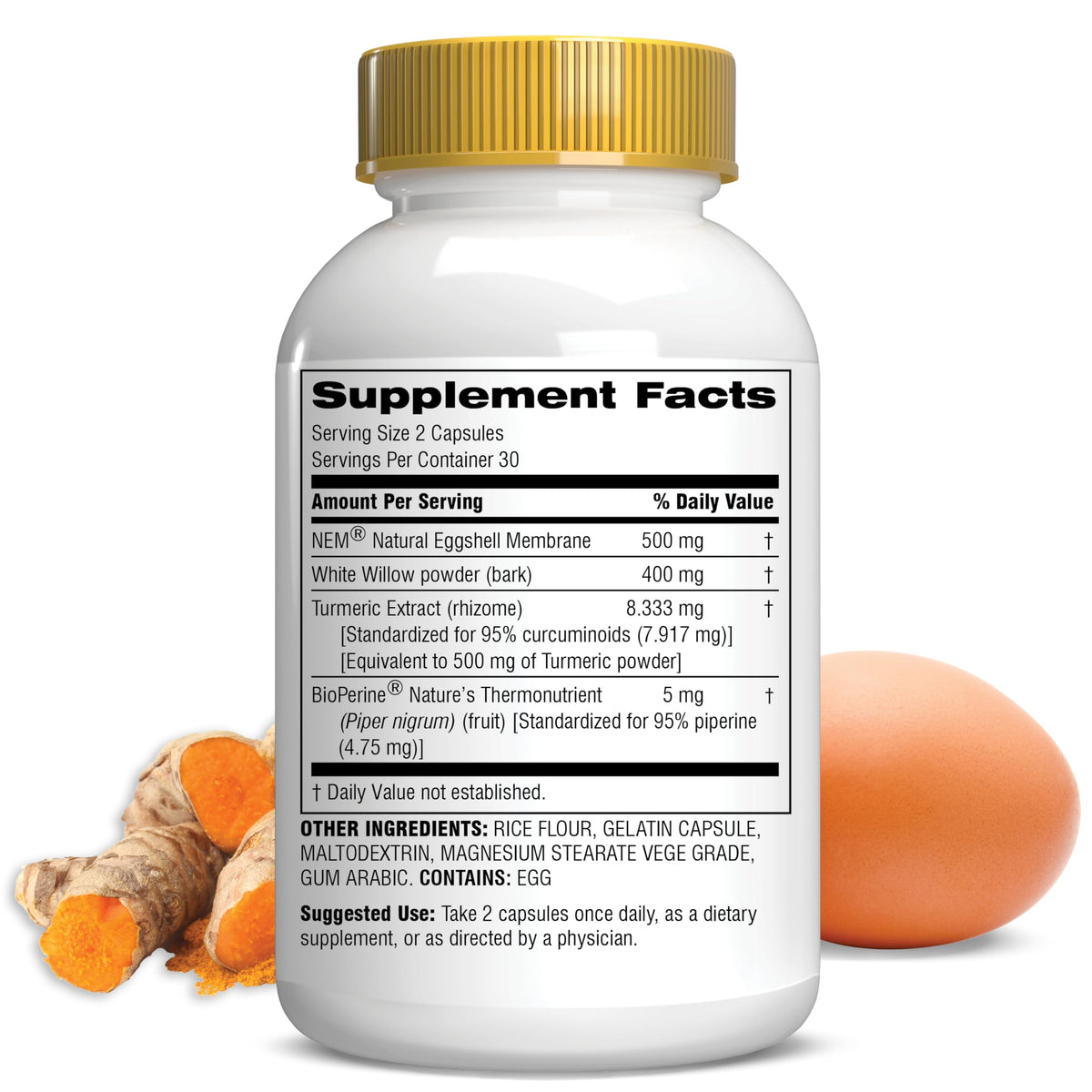 Botanic Choice Turmeric Curcumin & NEM Joint Comfort - 60 Capsules - image 2