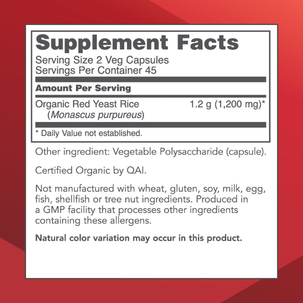 PROTOCOL FOR LIFE BALANCE Red Yeast Rice 600mg - 90 Vegetarian Capsules - image 2