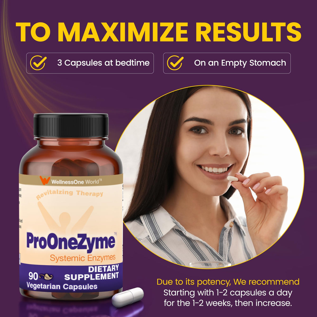 WellnessOne ProOneZyme Digestive Enzymes - 90 Capsules - image 4