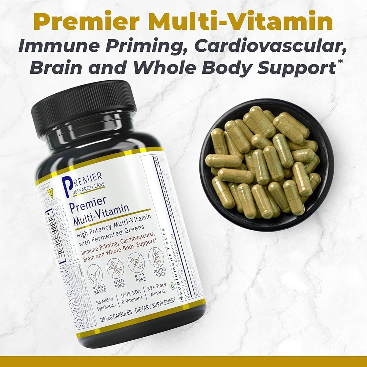 Premier Research Labs Plant-Based Multivitamin - 120 Capsules - image 2