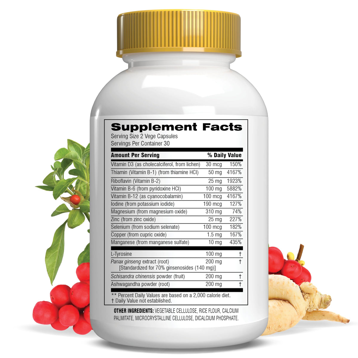 Botanic Choice Thyroid Complete with Ashwagandha - 60 Vegetarian Capsules - image 2