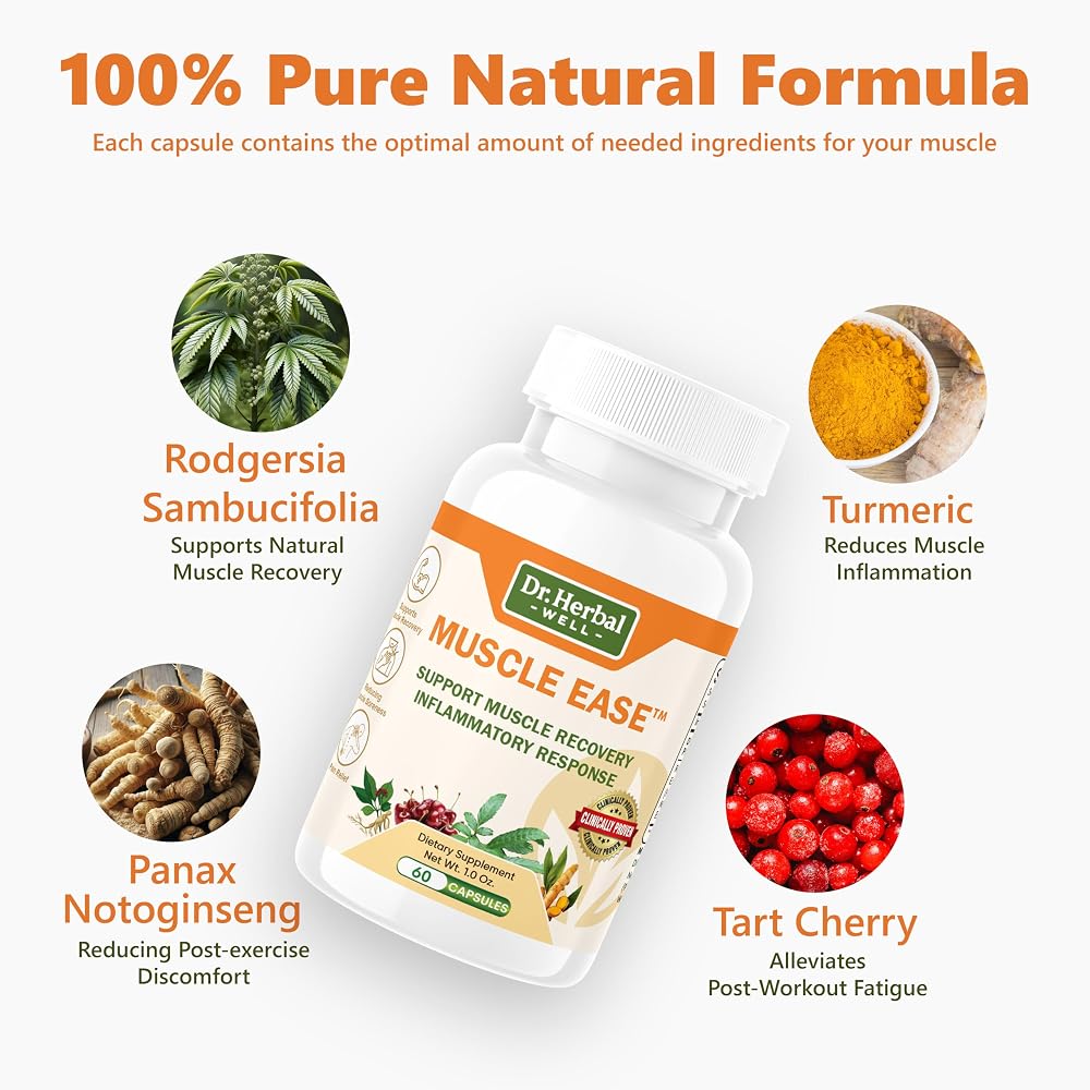 DR. HERBAL WELL Muscle Ease Joint Support - 60 Capsules - image 3