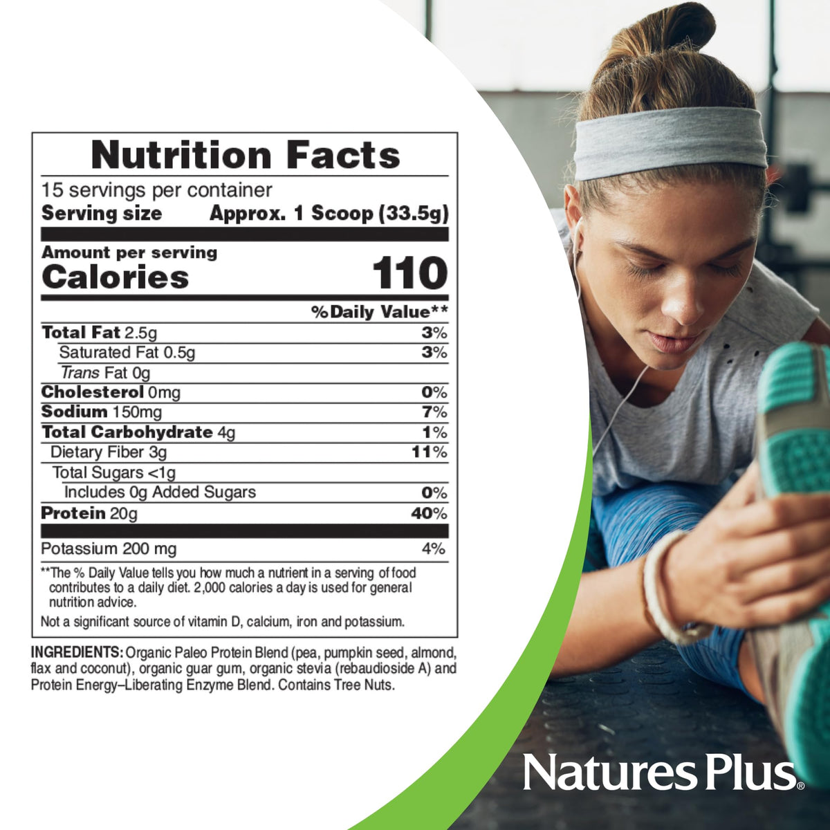 Nature's Plus Organic Paleo Protein Powder - 15 Servings - image 4