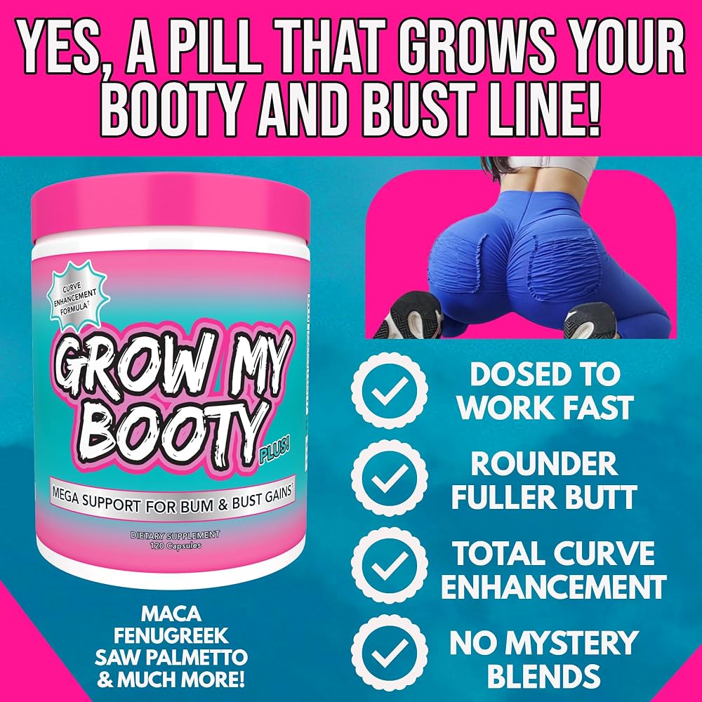 SPAZMATIC Grow My Booty Plus Butt Enhancement Capsules - 120 Capsules - image 2