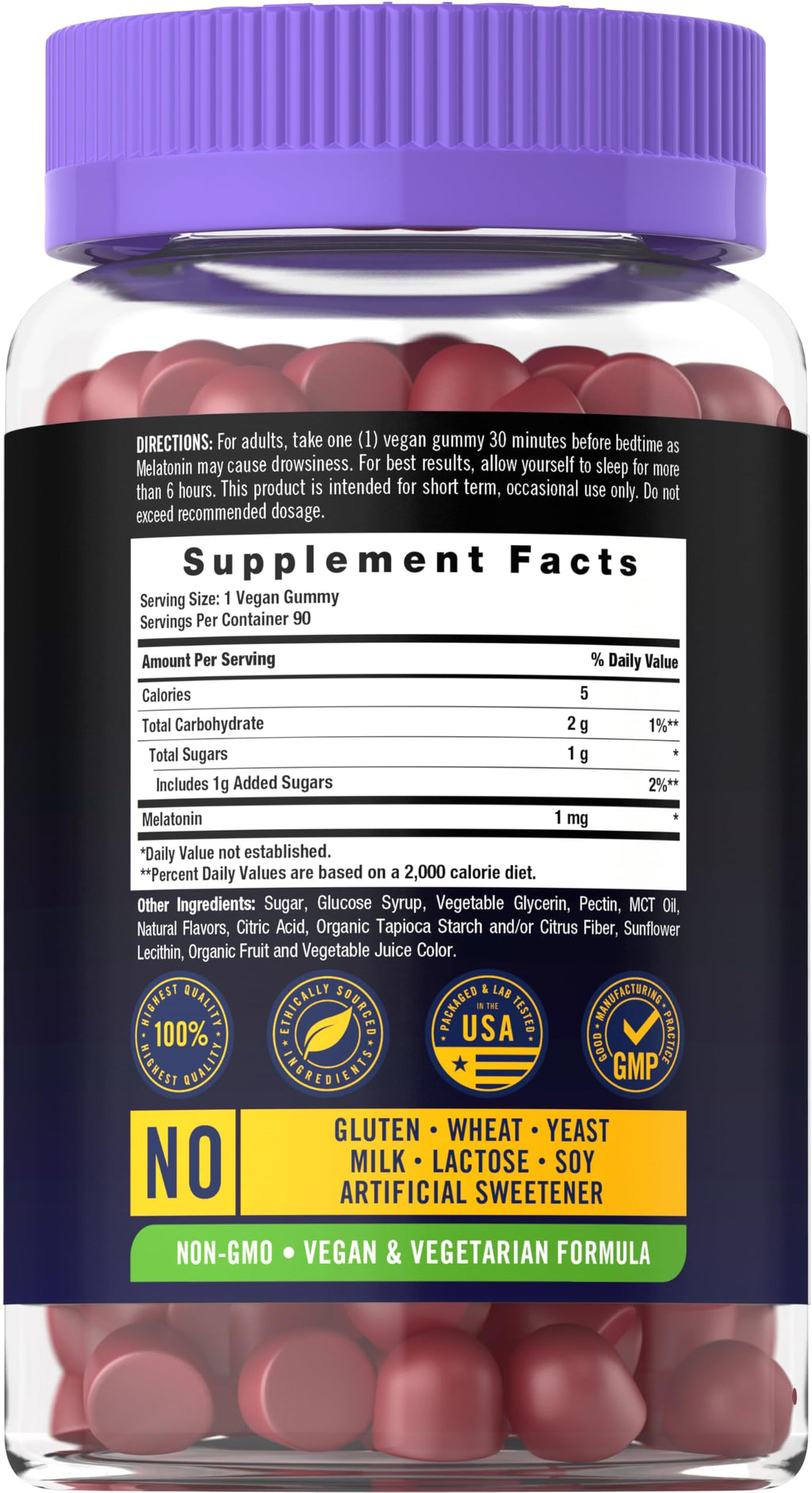 Carlyle Melatonin 1mg Gummies - 90 Count - image 2