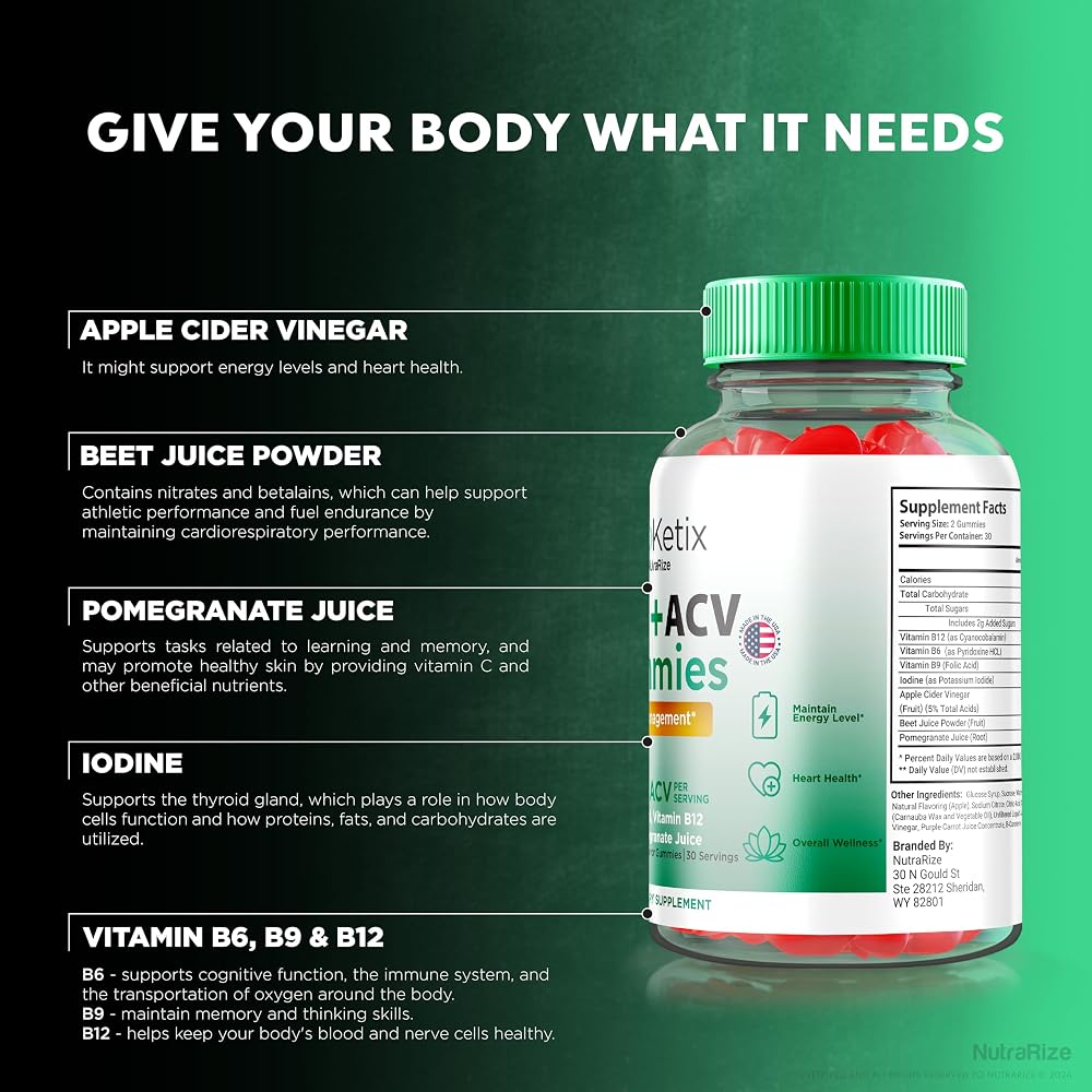 NutraRize Bioketix Keto ACV Gummies Weight Loss Support - 60 Gummies - image 5