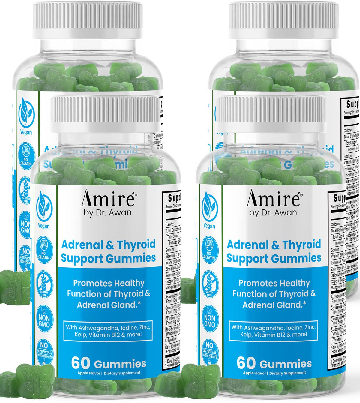 Amire Thyroid and Adrenal Support Gummies by Dr Awan - 1