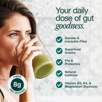Hona Fiber + Greens, Gut & Superfood Blend, Greens Powder