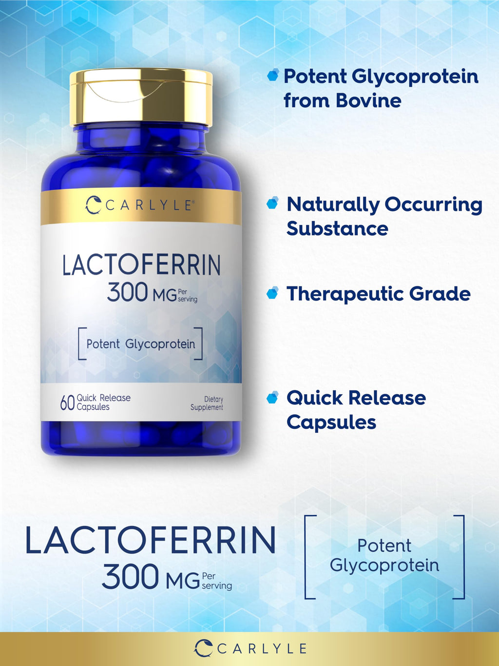 Carlyle Lactoferrin 300mg - 60 Capsules - image 4