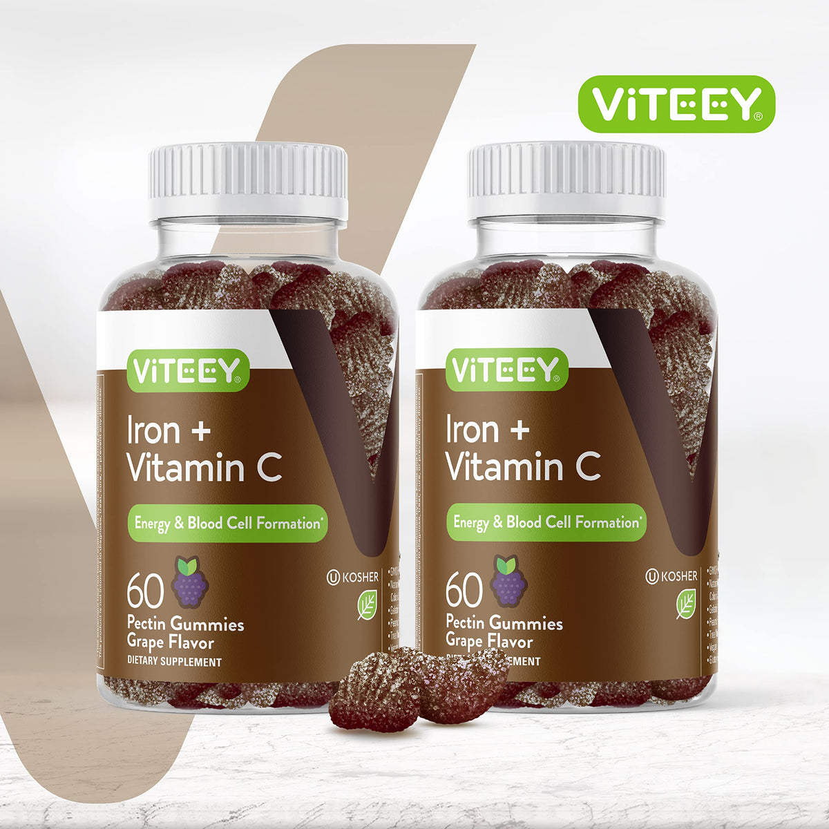 Viteey Iron Gummies - Iron with Vitamin C