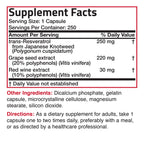 Bronson Resveratrol 500 Complex Red Wine Extract Natural Antioxidant