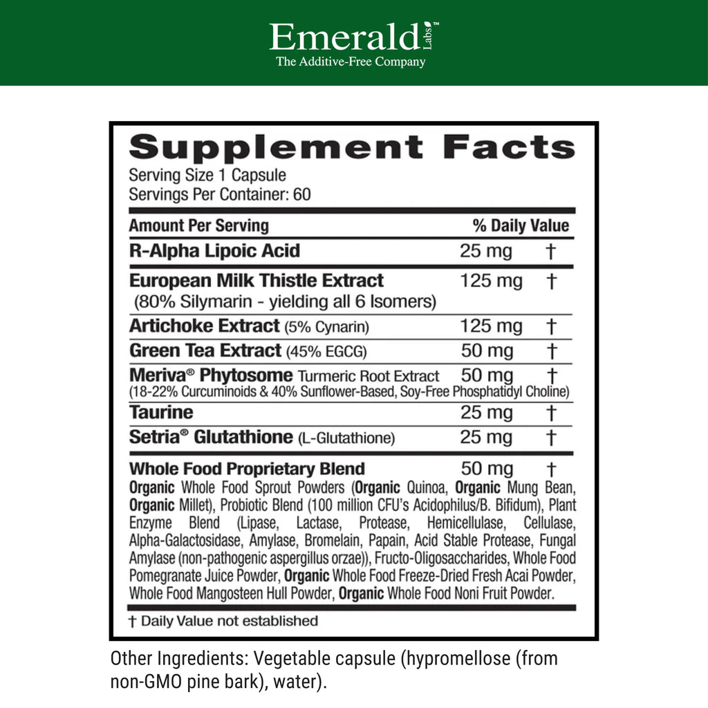 EMERALD LABS Liver Health - 60 Vegetable Capsules - image 2