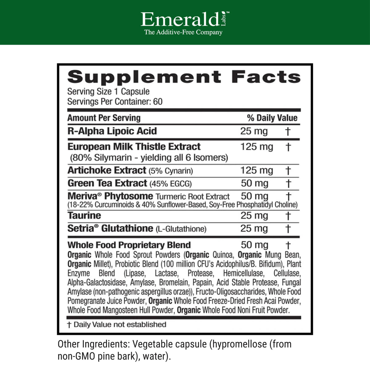 EMERALD LABS Liver Health - 60 Vegetable Capsules - image 2