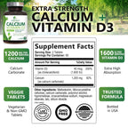 Nature's Nutrition Calcium 1200 mg with Vitamin D3 - Premium Bone