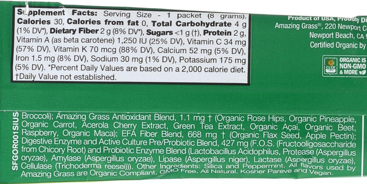 Amazing Grass Green Superfood Drink Powder - 0.28 oz - image 3