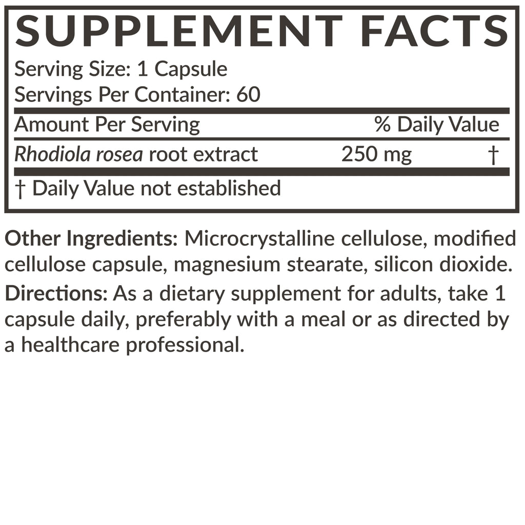 Futurebiotics Rhodiola Rosea 1000 MG Adaptogenic Herb Supports Brain