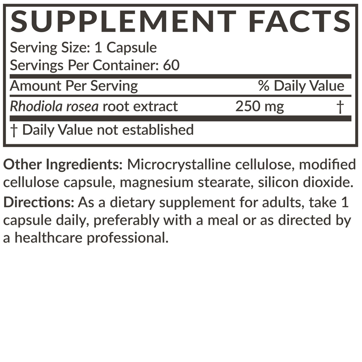 Futurebiotics Rhodiola Rosea 1000 MG Adaptogenic Herb Supports Brain