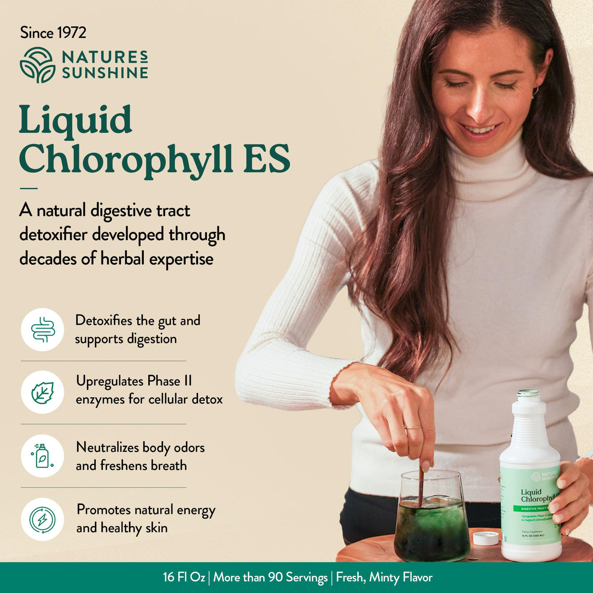Nature's Sunshine Liquid Chlorophyll Extra Strength - 16 Fl Oz - image 2