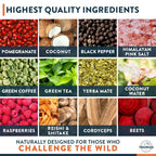 TruWild Motion All Natural Pre Workout Powder Drink Mix for Men