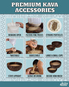 4Kay Collections Kava Strainer Bag with Coconut Shell Cups - 3 Items - image 4