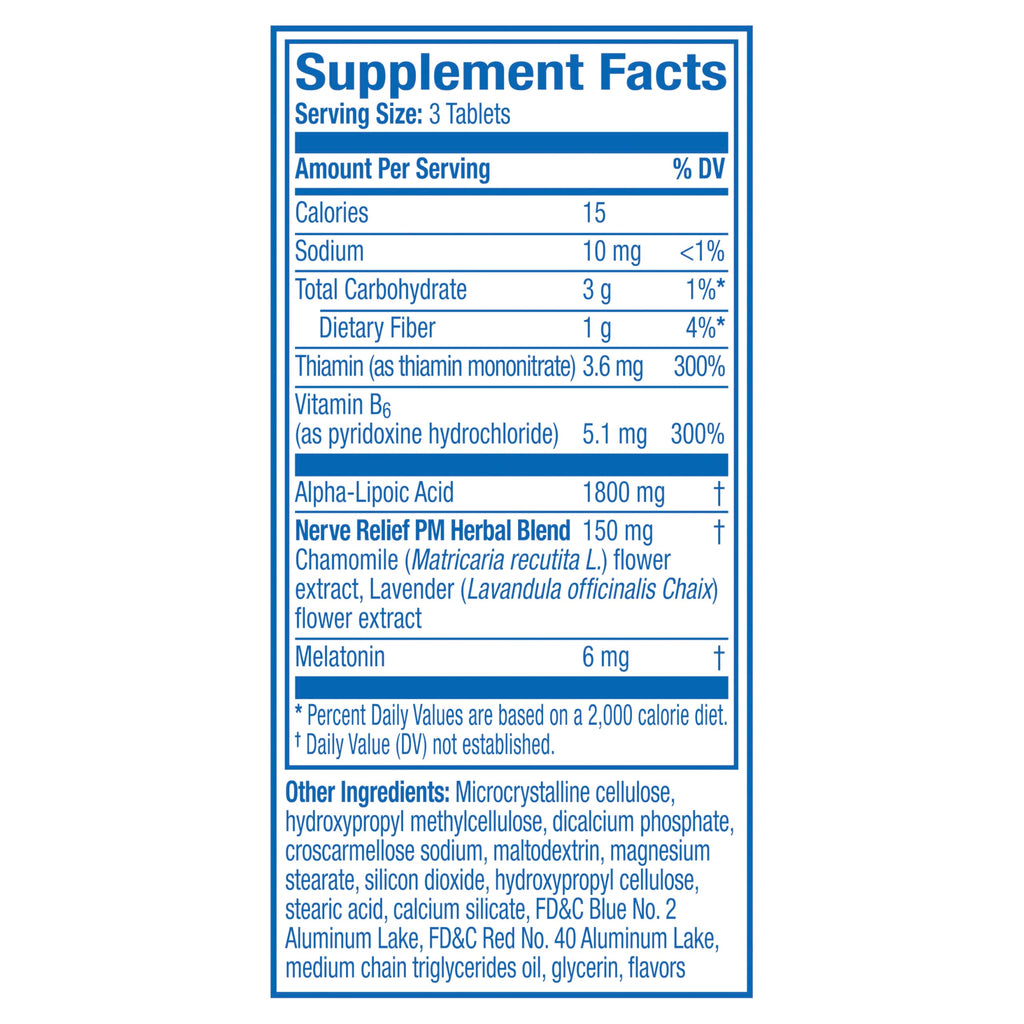 Nervive Nerve Relief PM Sleep Aid with Alpha Lipoic Acid - 30 Tablets - image 8