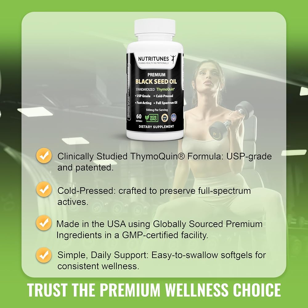 Nutritunes Black Seed Oil ThymoQuin - 60 Softgels - image 4