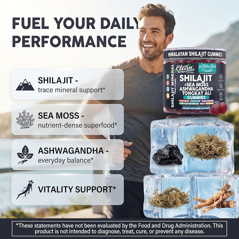Clean Nutraceuticals Alpha Glow Shilajit Gummies - 60 Count - image 2