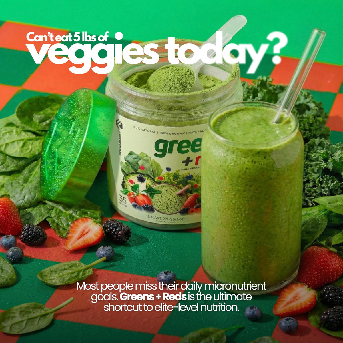 Forzagen Vegan Greens & Reds Superfood Powder - 35 Servings - image 5
