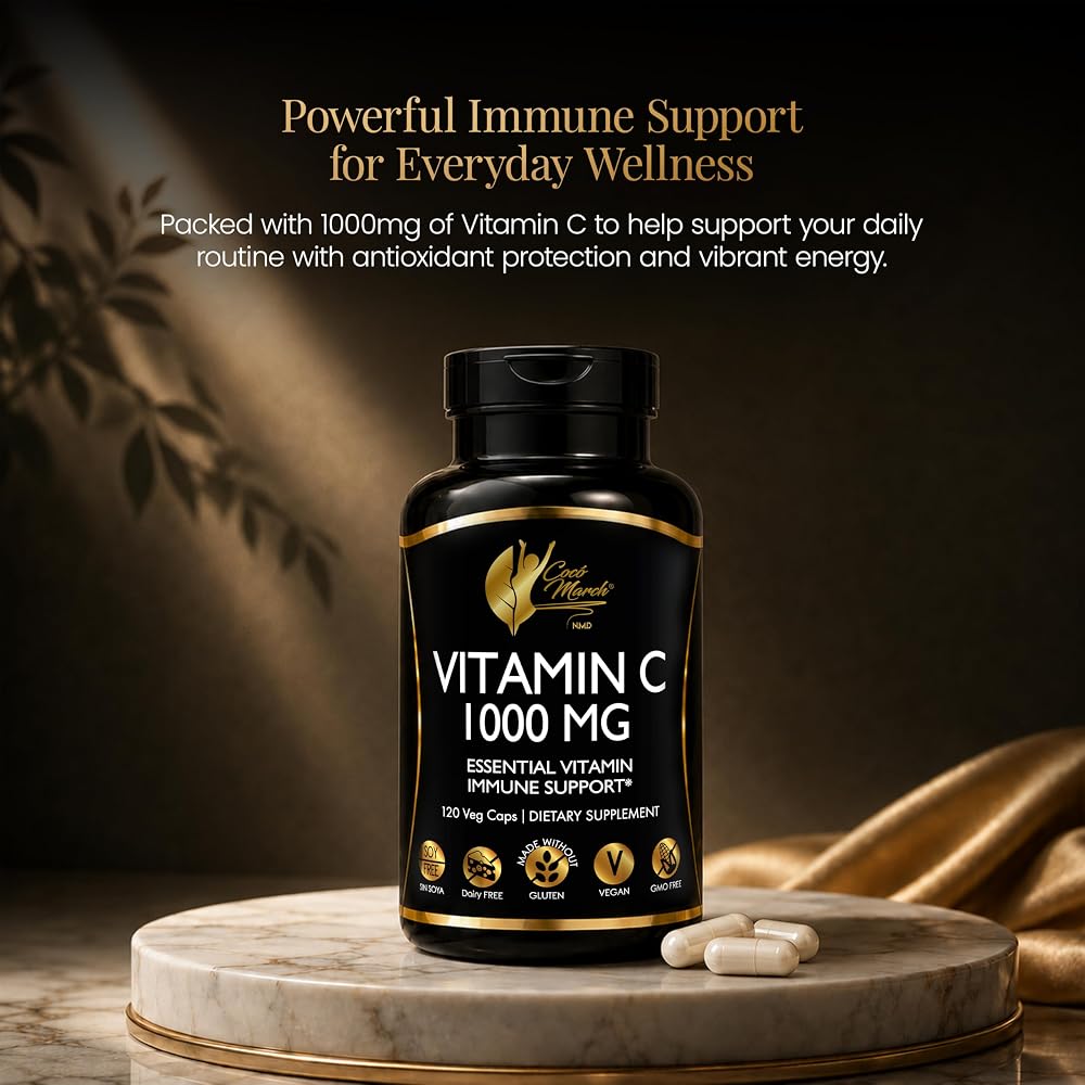Cocó March N.M.D Vitamin C 1000mg Immune Support - 120 Capsules - image 4