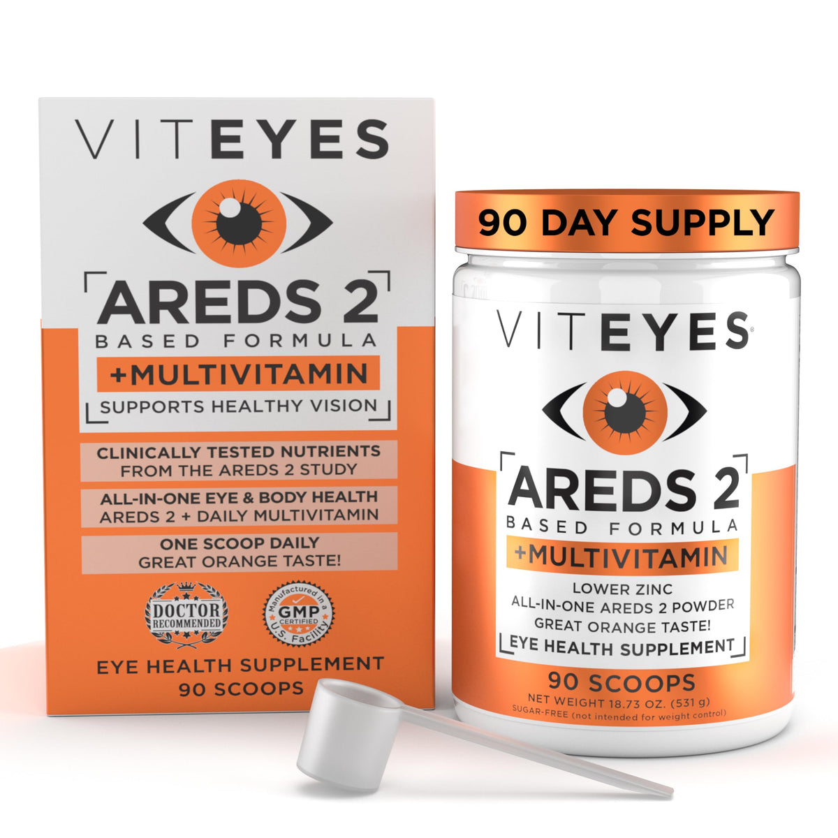 Viteyes AREDS 2 Powder + Multivitamin for Macular Protection - 90 Scoops