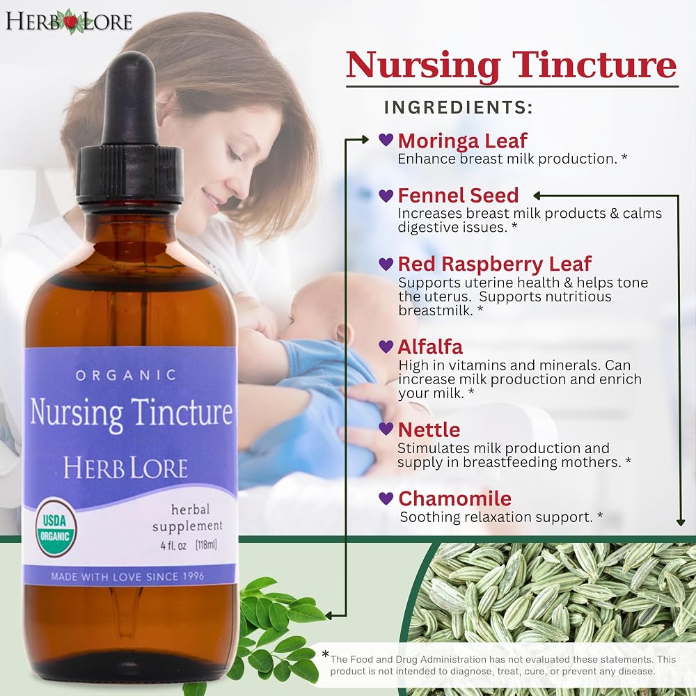 Herb Lore Organic Nursing Tincture for Lactation Support - 4 fl oz - image 3