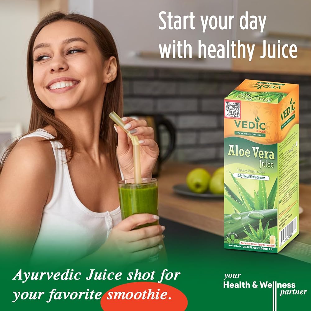 Vedic Juices Aloe Vera Juice Supplement for Gut Health - 33.8 Fl Oz - image 5