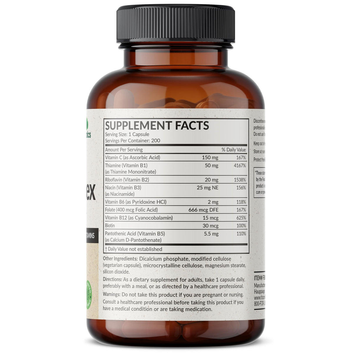 Futurebiotics Vitamin B Complex with Vitamin C Supports Energy