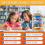 Ez-Focus Plus Brain Booster Omega-3 Kids Cognitive Support - 60 Softgels - image 3