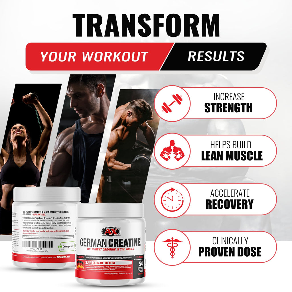German Creatine Micronized Creatine Monohydrate Powder for Strength - 270g - image 4