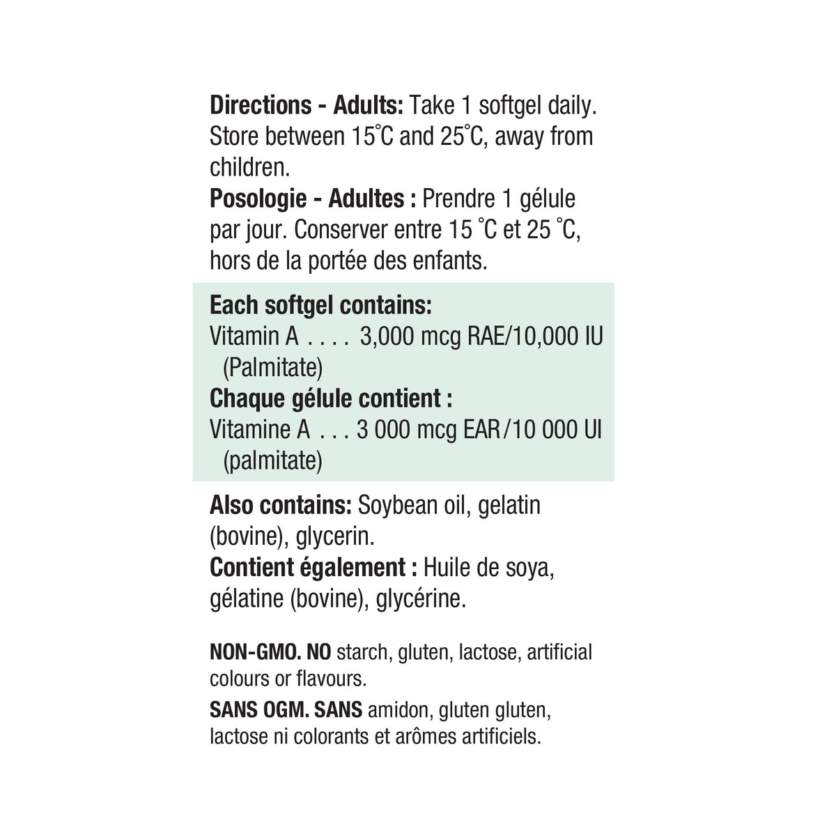 Jamieson Vitamin A 10,000 IU Softgels, Eyesight Support and Skin Health. Gluten-Free, Lactose-Free, No Artificial Colours or Flavours, 100 Count, Proudly Canadian