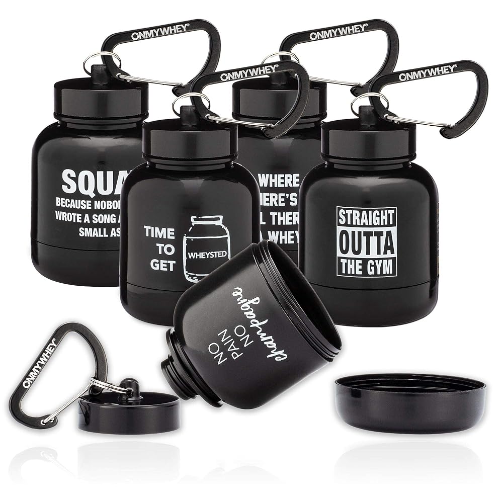 OnMyWhey Protein Powder Funnel Keychain 5-Pack - 2.5 oz