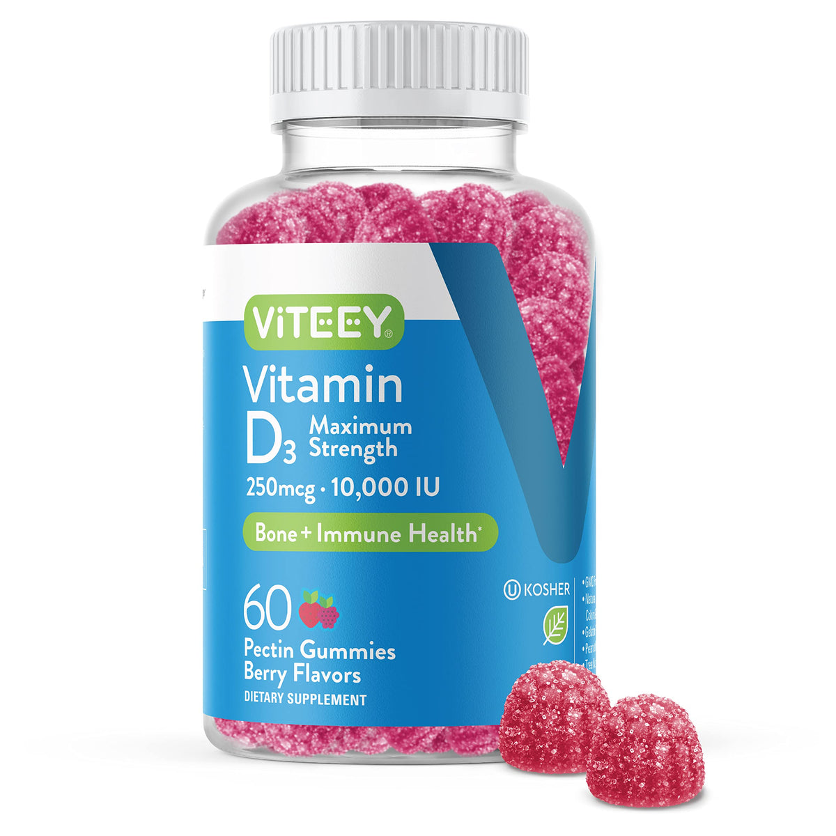 Viteey Vitamin D3 Gummies for Adults & Teens - 10